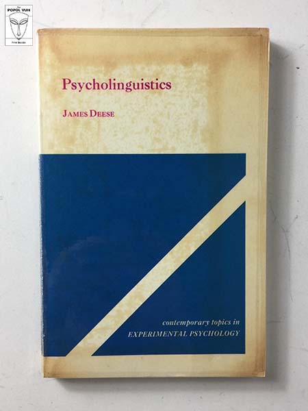 James Deese - Psycholinguistics